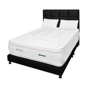 Mega Combo Colchón Doble Espumado Super Dream Negro 140Cm X 190Cm