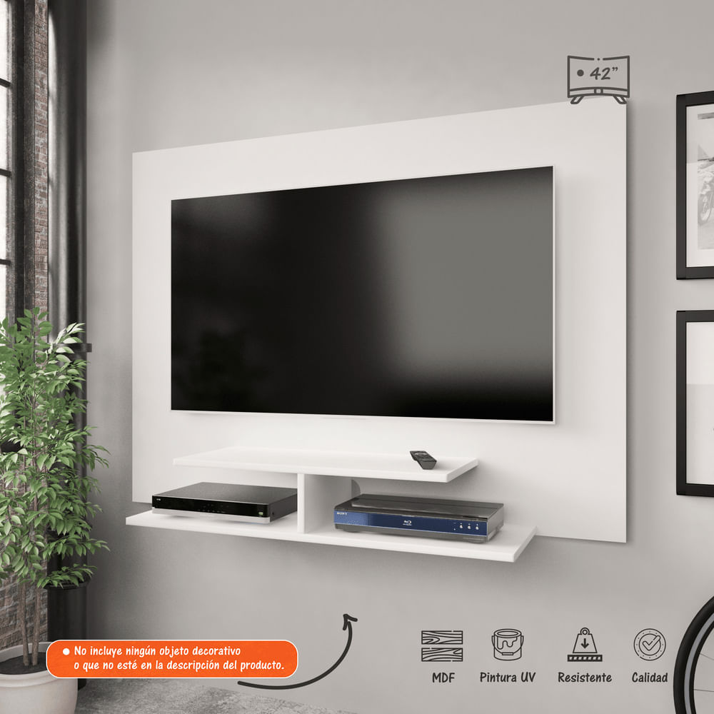 Panel Mueble de TV 42" Incluye Soporte
