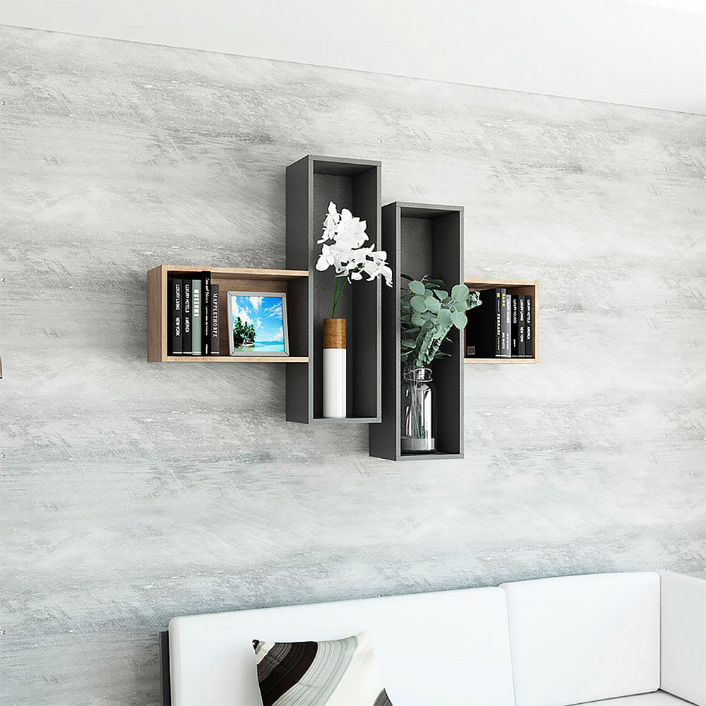 Repisa Wall 2A Rta Miel-Plomo RMP 3811