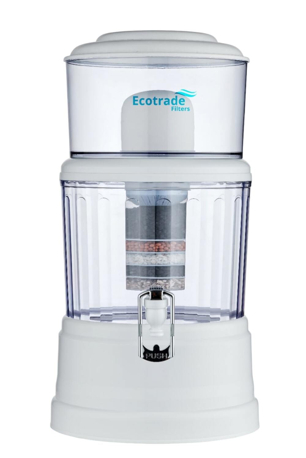 Filtro Purificador Agua 12 Litros Tapa Plana Ecotrade