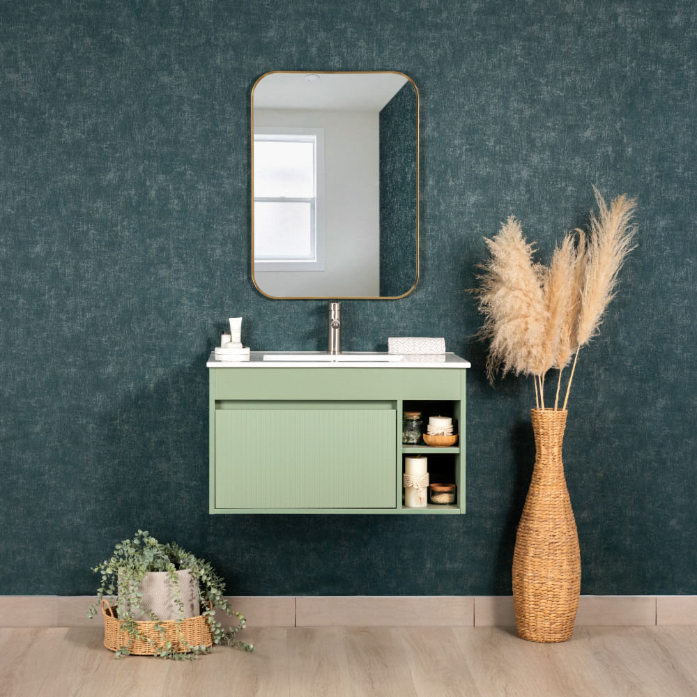 Mueble con lavamanos Marsella SageGreen 60x46cm