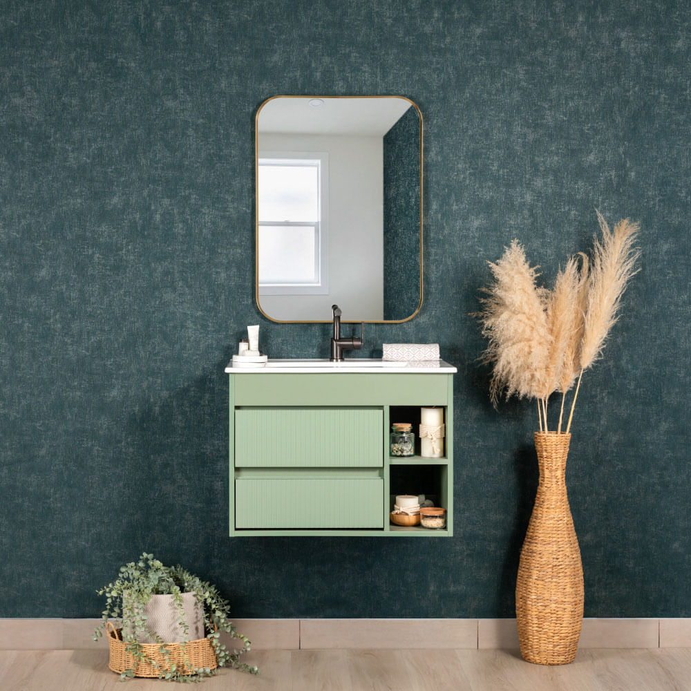 Mueble con lavamanos Paris Sagegreen 70X46cm