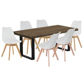 Juego De Comedor Celeno Beyota 6 Puestos Sillas Milano