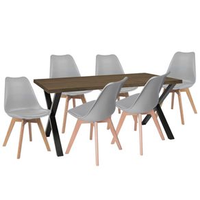 Juego De Comedor Indika Beyota 6 Puestos Sillas Milano