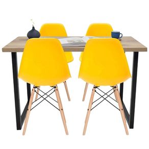 Juego De Comedor Industry 4 Puestos Sillas Eames