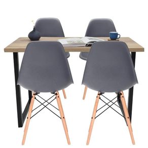 Juego De Comedor Industry 4 Puestos Sillas Eames