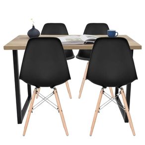 Juego De Comedor Industry 4 Puestos Sillas Eames