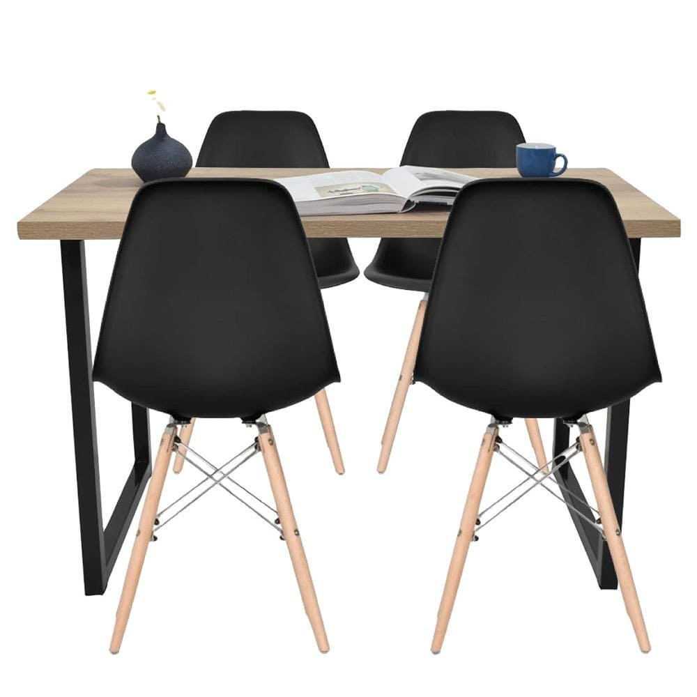 Juego De Comedor Industry 4 Puestos Sillas Eames