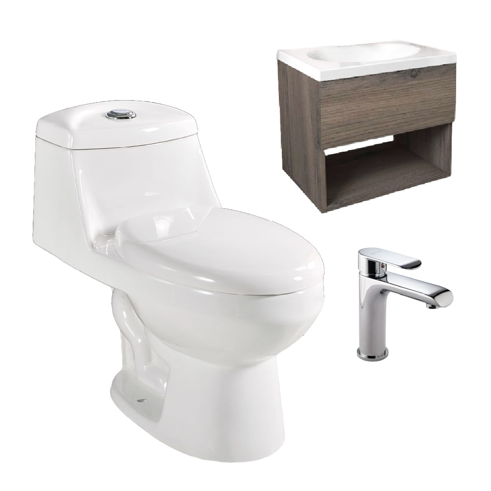combo sanitario one piece monaco mueble mitter y griferia edge