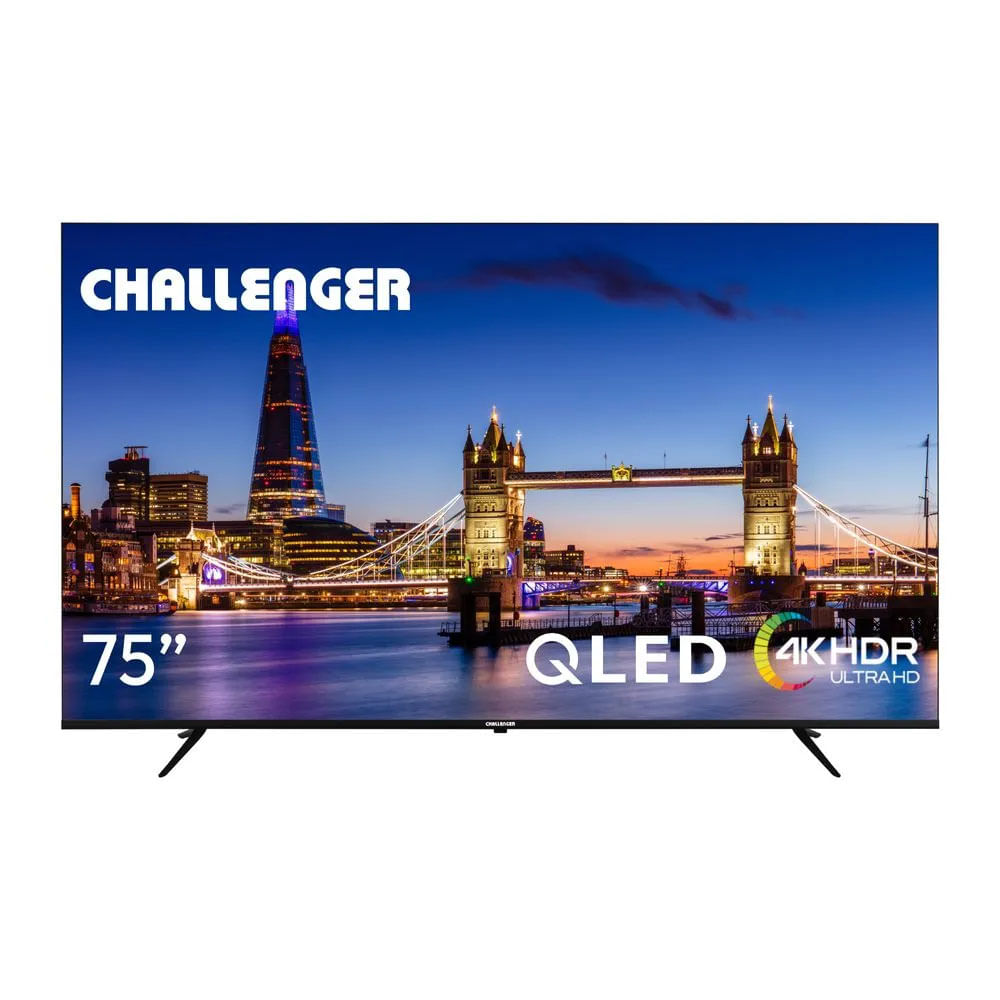Televisor Qled 75" Google Tv Con Bluetooth, Wifi, Chromecast Y Control Por Voz